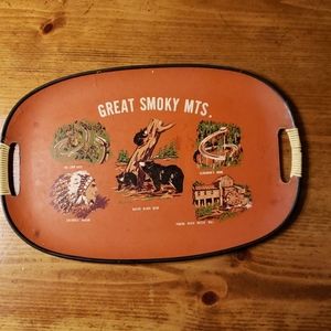 Antique Great Smokey Mountains souvenir tray